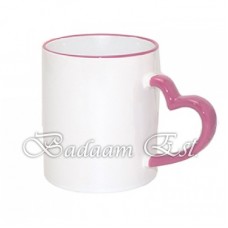 white mug pink heart handle