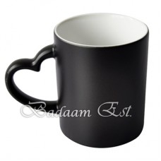 Black change color mug Ext. heart handle