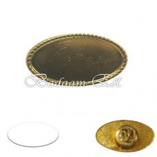 Pin Badge Gold oval